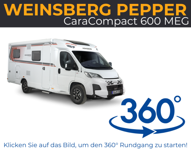 virtueller 360-Grad-Rundgang in 3D - Weinsberg CaraCompact 600 MEG Edition Pepper Weinsberg CaraCompact 600 MEG Edition Pepper: virtueller 360-Grad-Rundgang in 3D