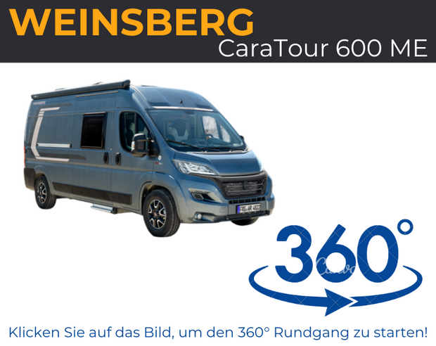 virtueller 360-Grad-Rundgang in 3D - Weinsberg CaraTour 600 ME Weinsberg CaraTour 600 ME: virtueller 360-Grad-Rundgang in 3D