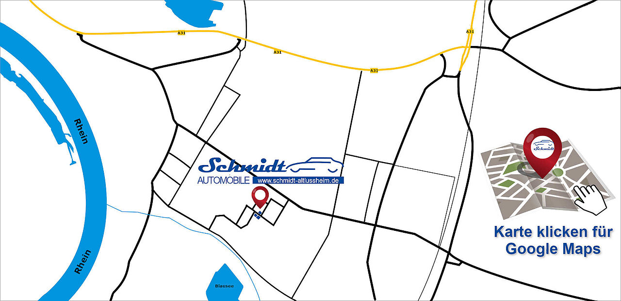 Anfahrt zu Autohaus Schmidt - Altlußheim - Google Maps für Routing