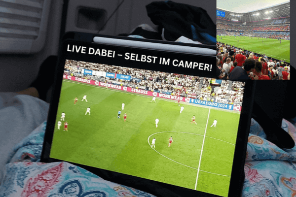 Tablet-Streaming im Camper – HD Live-Sport unterwegs Internet im Wohnmobil nachrüsten für Live-Fußball-Streaming auf Tablet